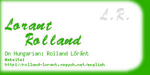 lorant rolland business card