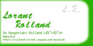 lorant rolland business card